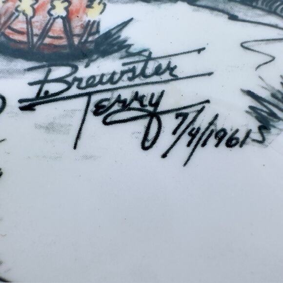 Delano Studios Town of Brookhaven New York Collector 1960 Plate Hand Colored VTG - Picture 5 of 9